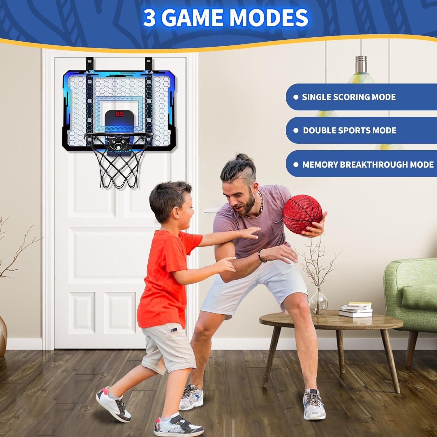 Aro de Baloncesto Mini QDRAGON con 7 Luces LED Ajustable