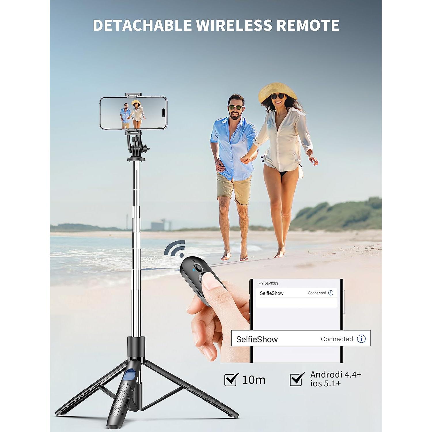 Trípode para teléfono LDP Q16SS 180 cm con control remoto