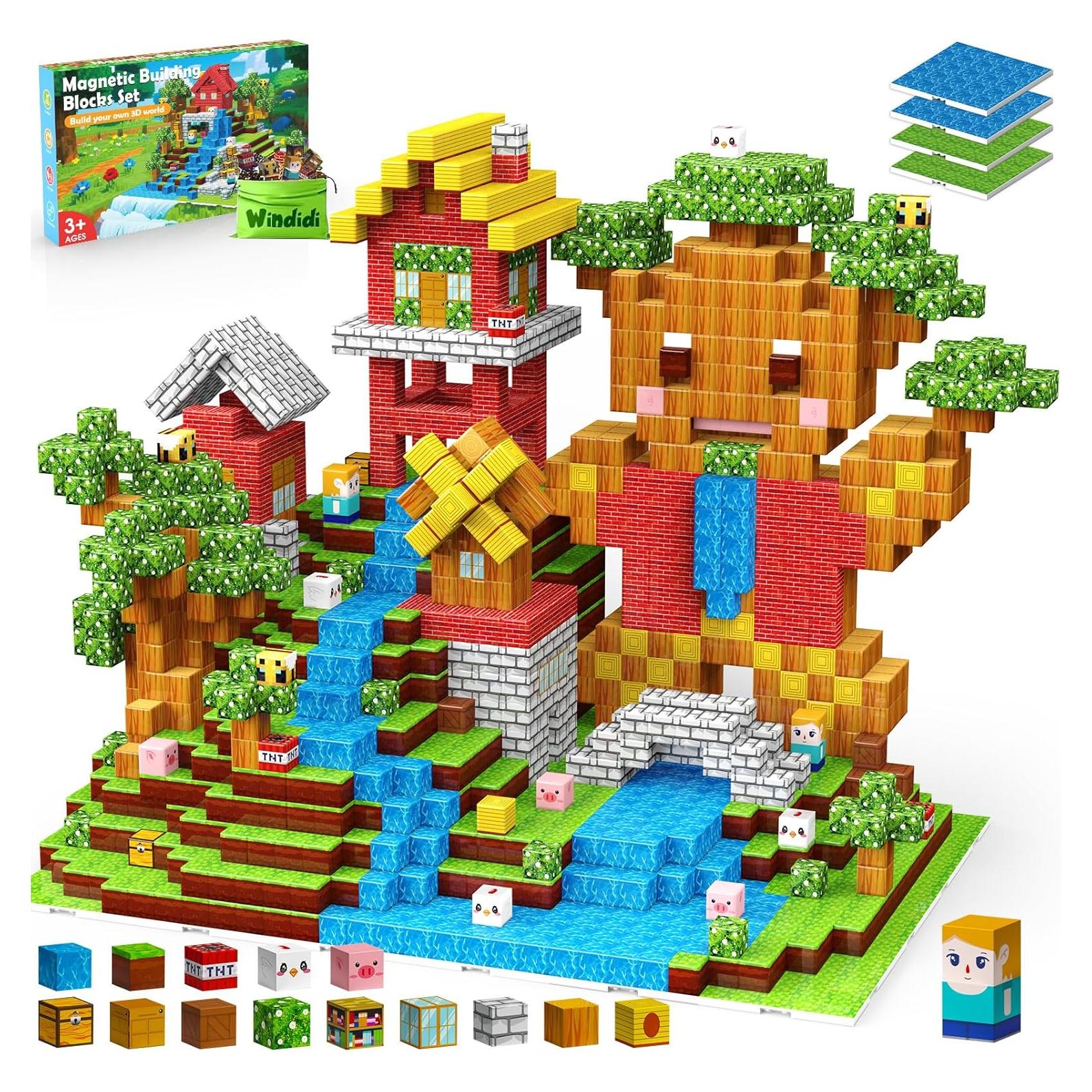 Bloques Magnéticos Windidi 100PCS Juguetes de Construcción STEM