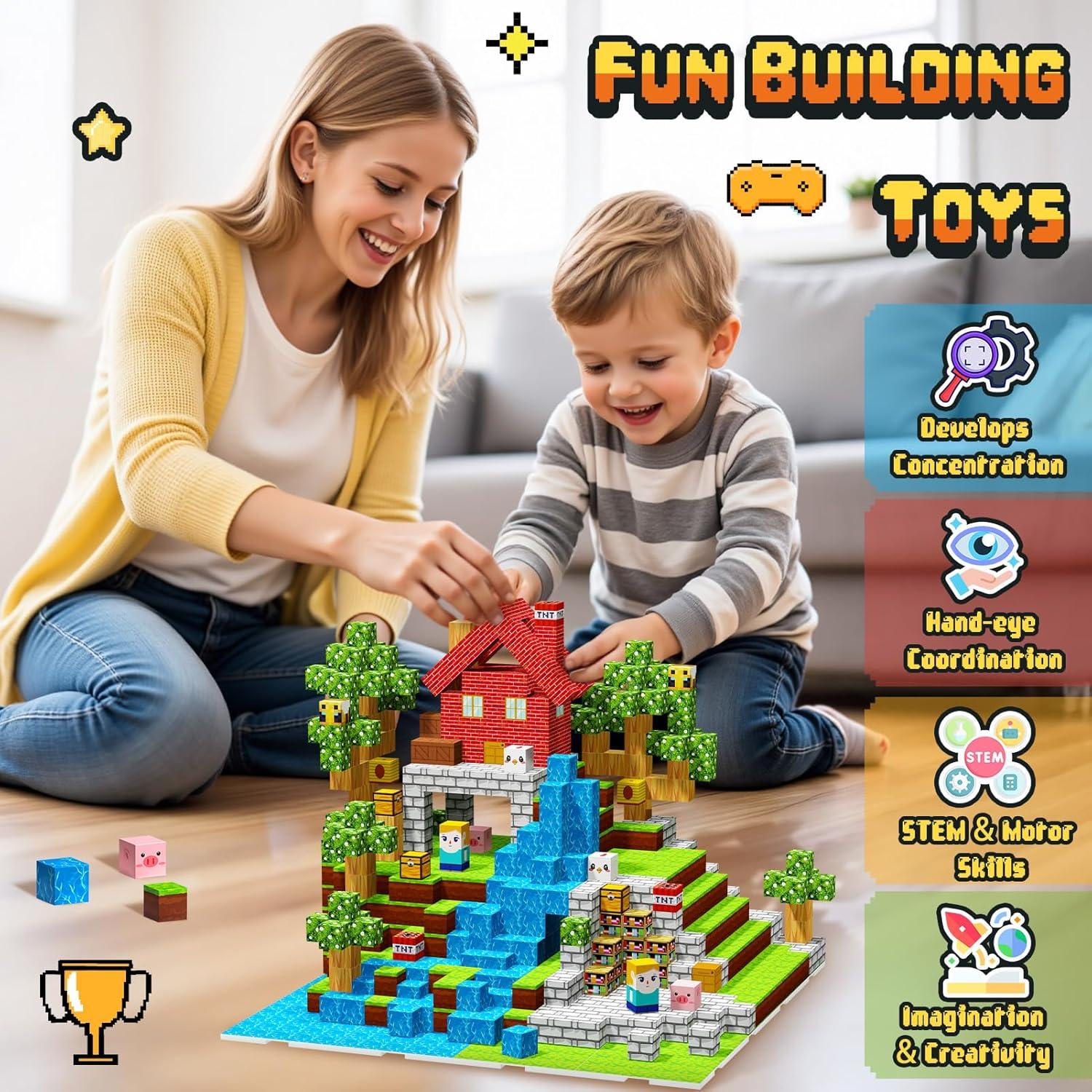 Bloques Magnéticos Windidi 100PCS Juguetes de Construcción STEM