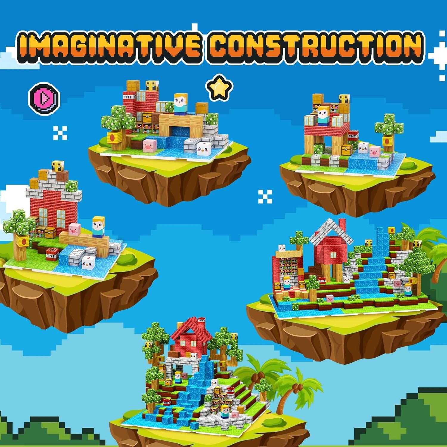 Bloques Magnéticos Windidi 100PCS Juguetes de Construcción STEM