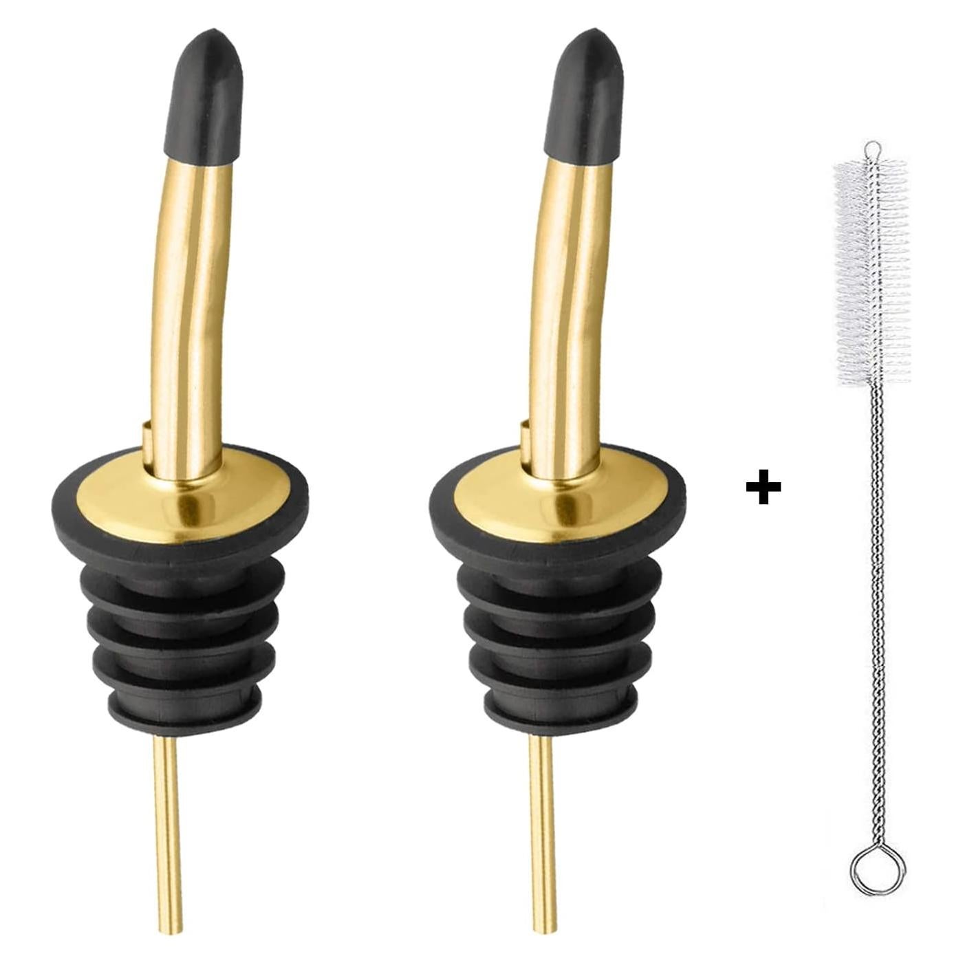 Vertedores de Licor Acero Inoxidable WAFJAMF 2 Pcs Dorado