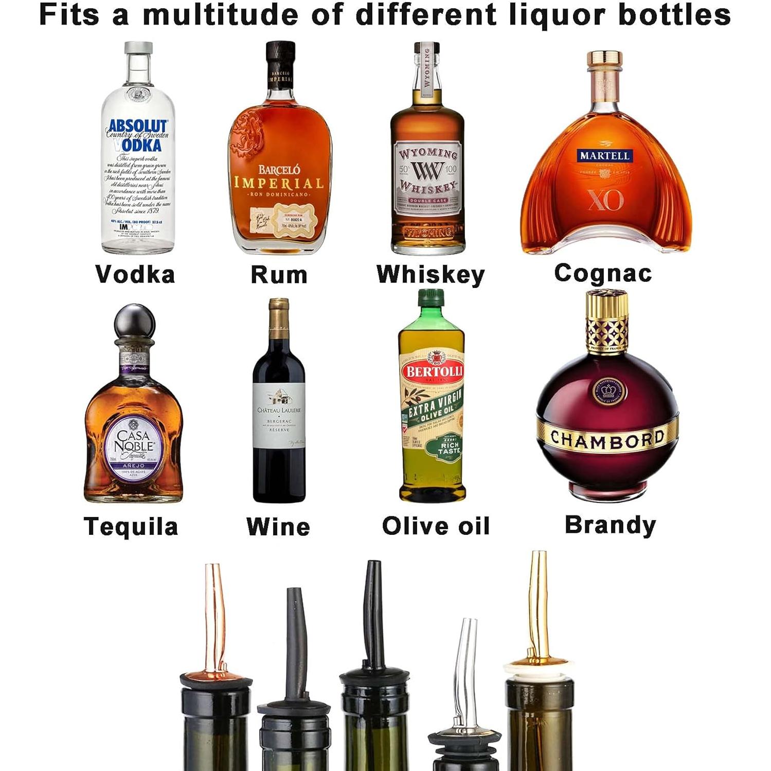 Vertedores de Licor Acero Inoxidable WAFJAMF 2 Pcs Dorado