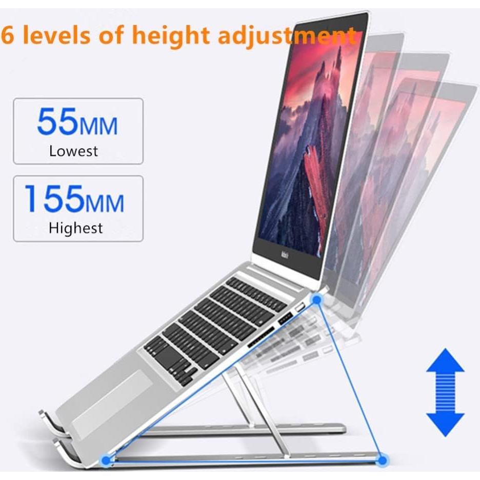 Soporte Elevador para Laptop Anatch STAND001 Ajustable Gris