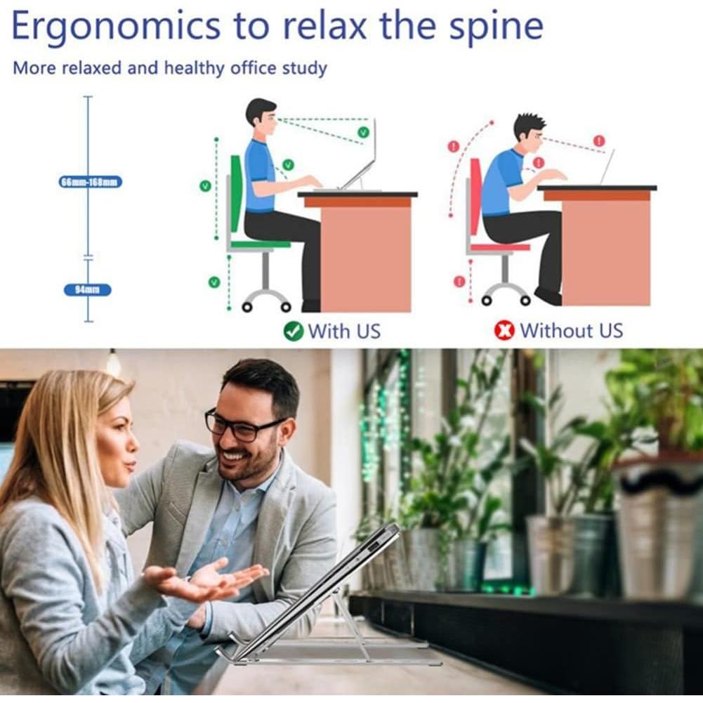 Soporte Elevador para Laptop Anatch STAND001 Ajustable Gris