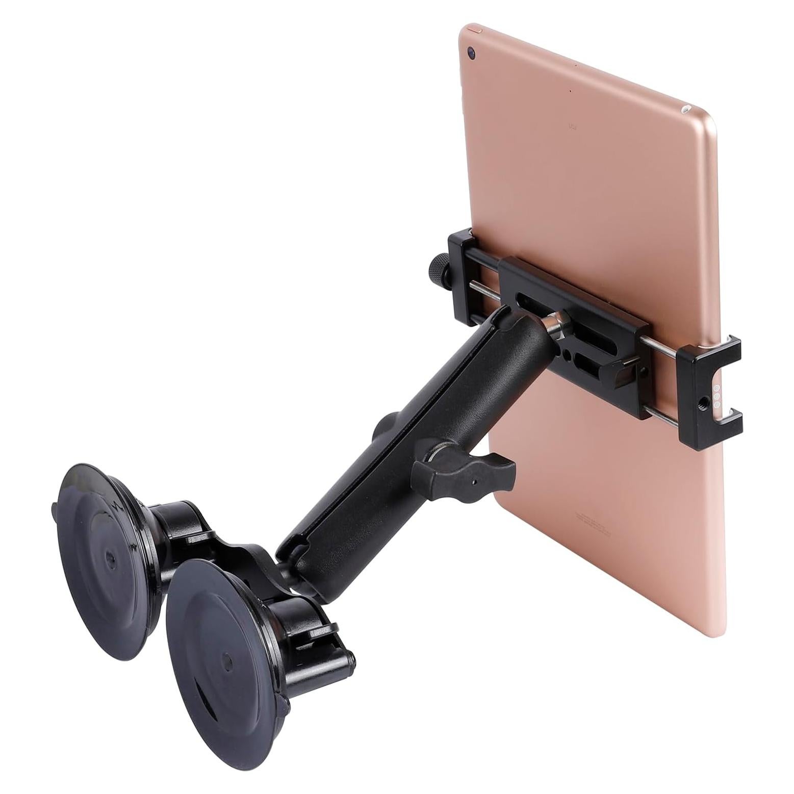 Soporte de Tableta Aluminio Doble Ventosa TS-10A 4.7-15"