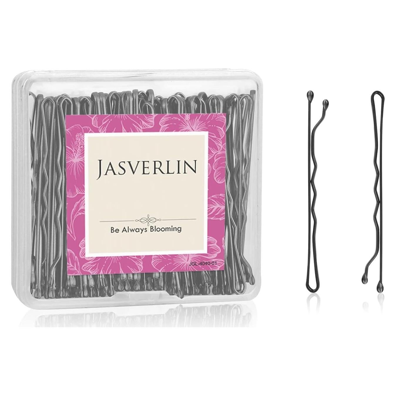 Pinzas de cabello negras JASVERLIN 5 cm, paquete de 100 unidades