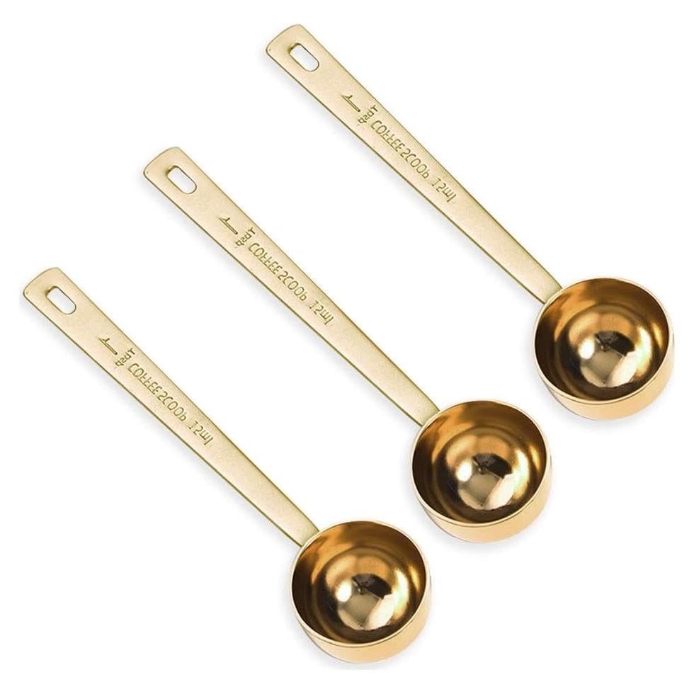3 Cucharas Medidoras de Café FULANDL Acero Inoxidable 15ml