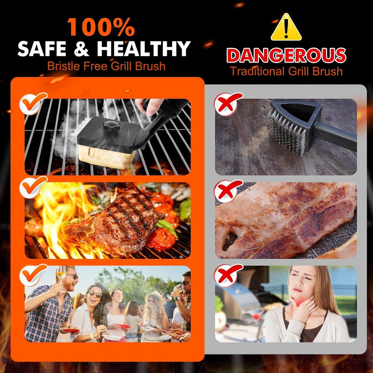 Cepillo para Parrilla PROKITCHEN 2 en 1 Sin Cerdas 0.55 kg