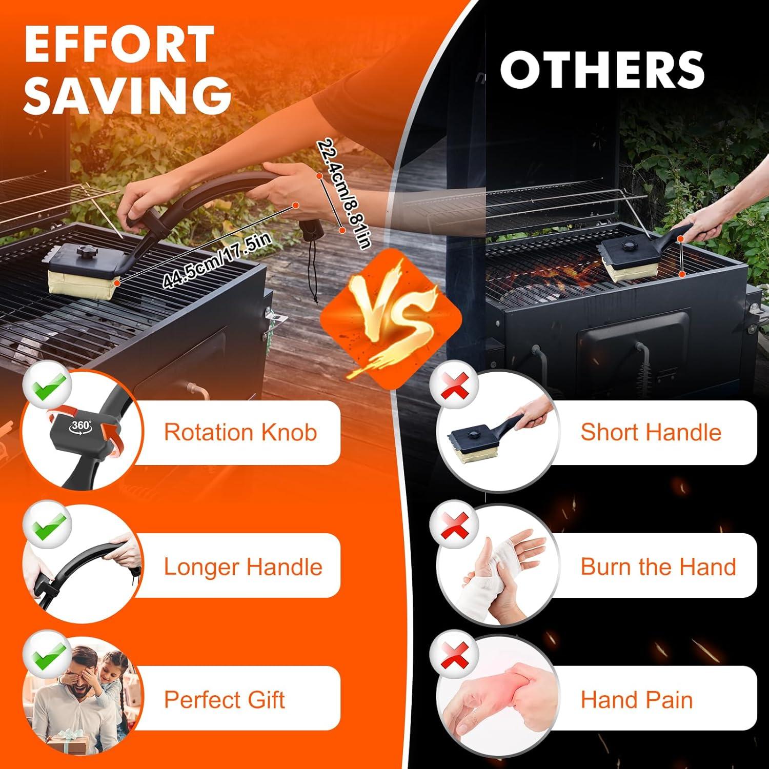 Cepillo para Parrilla PROKITCHEN 2 en 1 Sin Cerdas 0.55 kg