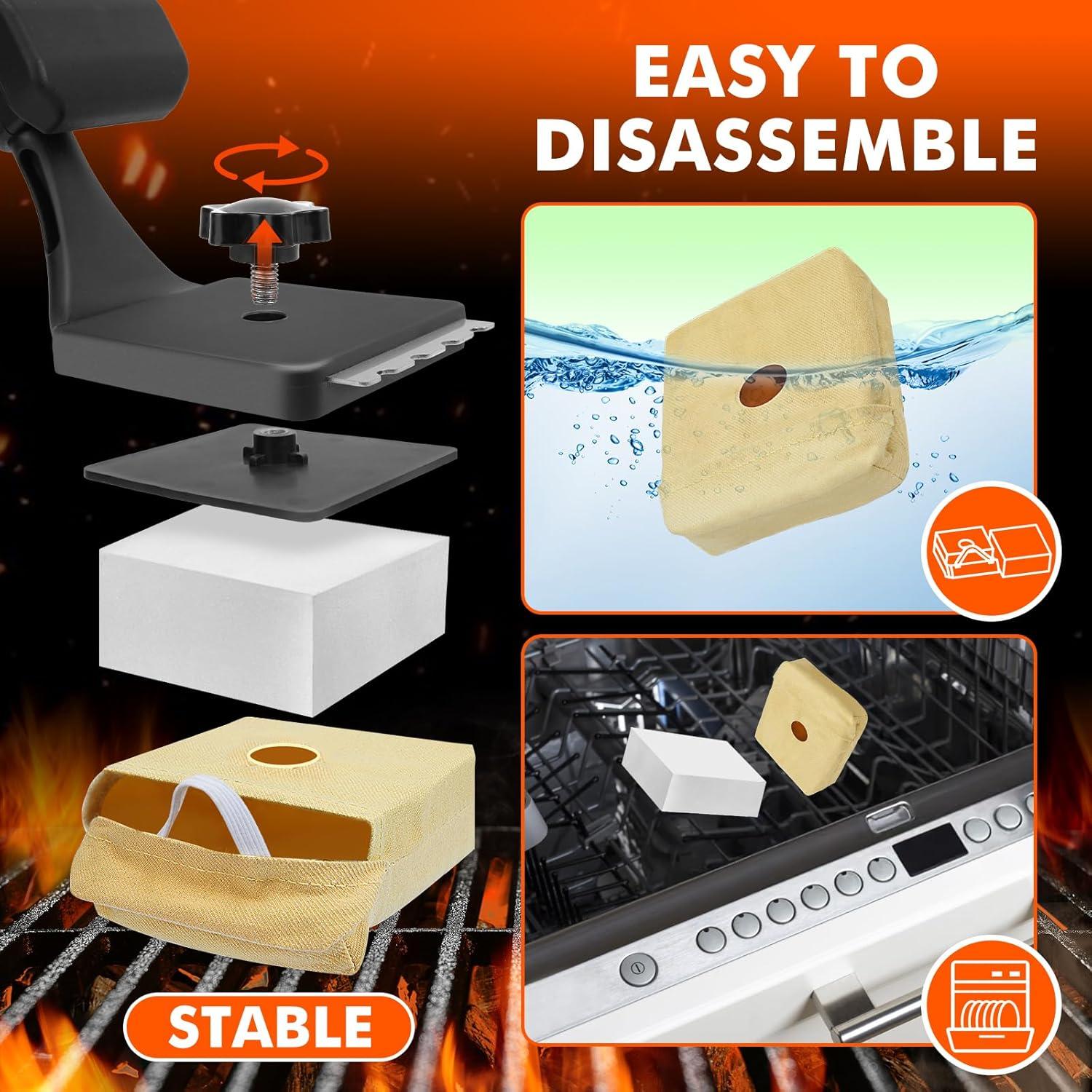 Cepillo para Parrilla PROKITCHEN 2 en 1 Sin Cerdas 0.55 kg