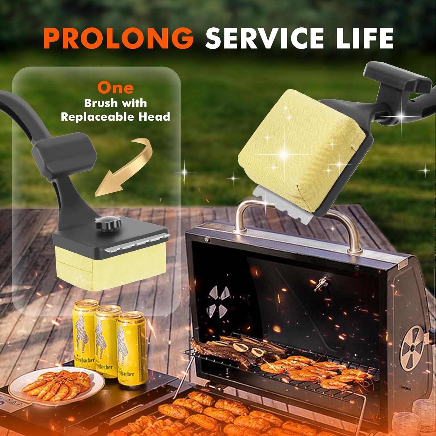 Cepillo para Parrilla PROKITCHEN 2 en 1 Sin Cerdas 0.55 kg