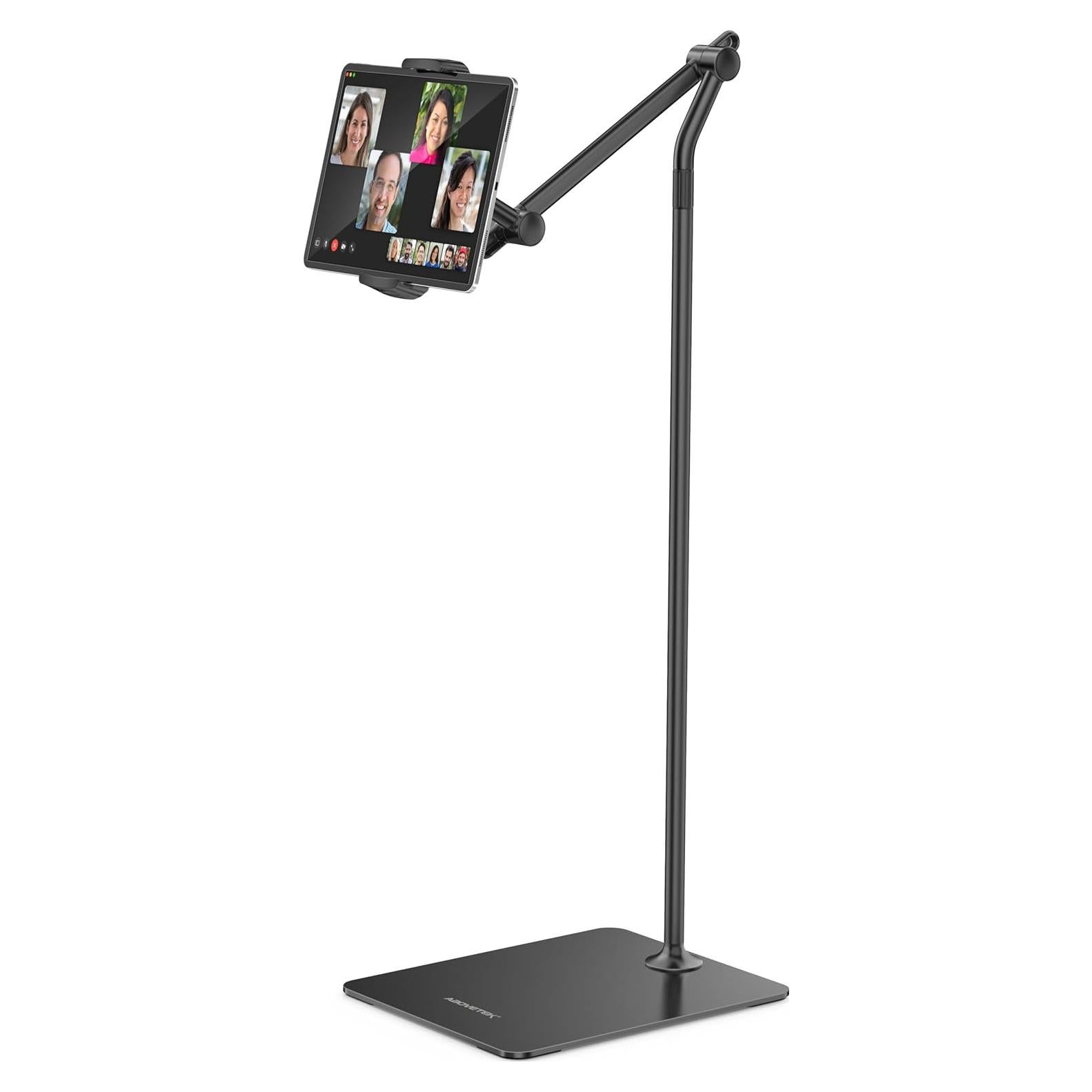 Soporte de Piso AboveTEK Ajustable para Tabletas 360° Negro