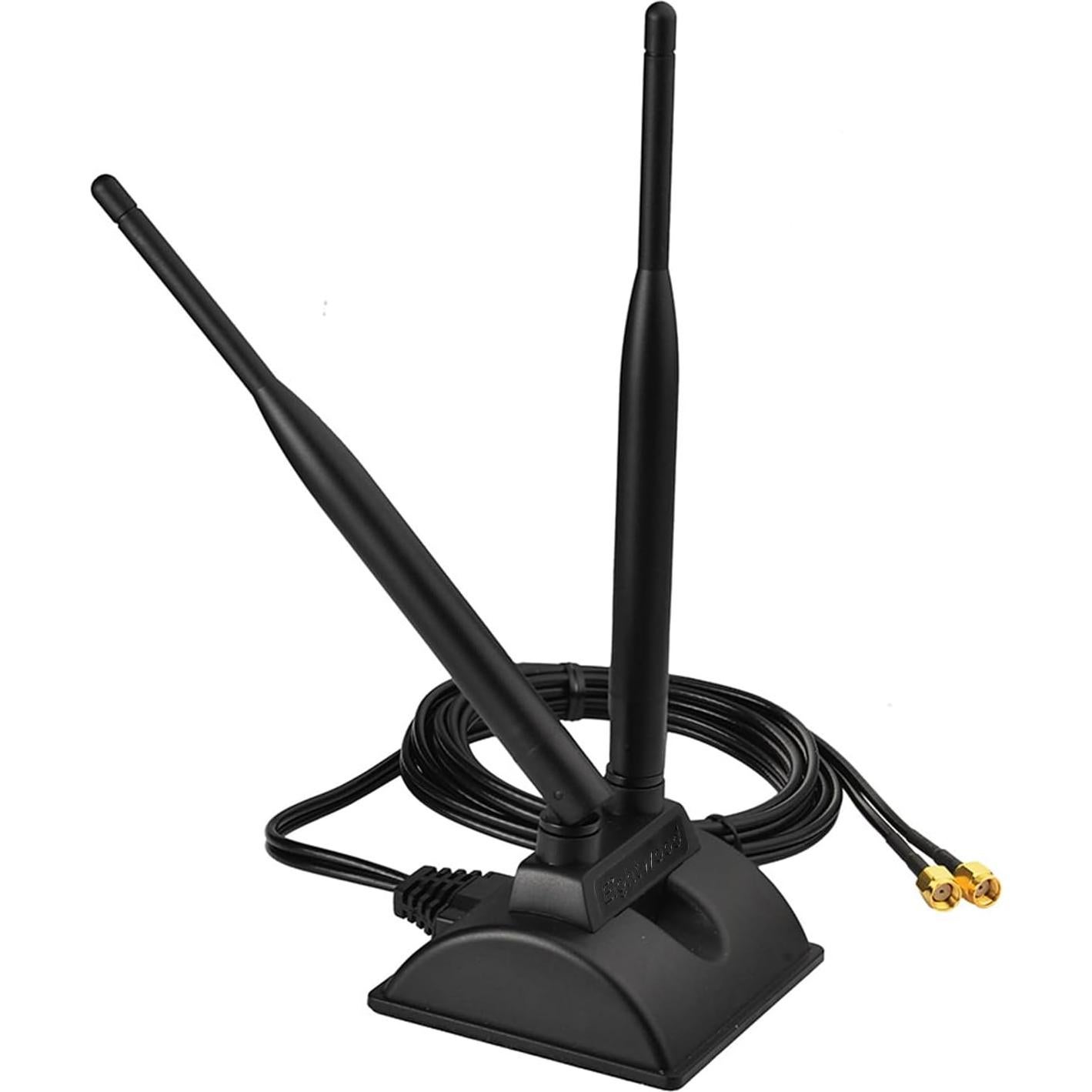 Antena WiFi Eightwood RP-SMA Doble Banda 2.4GHz 5GHz 6dBi