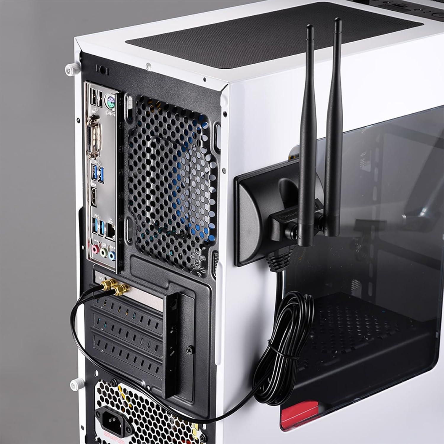 Antena WiFi Eightwood RP-SMA Doble Banda 2.4GHz 5GHz 6dBi