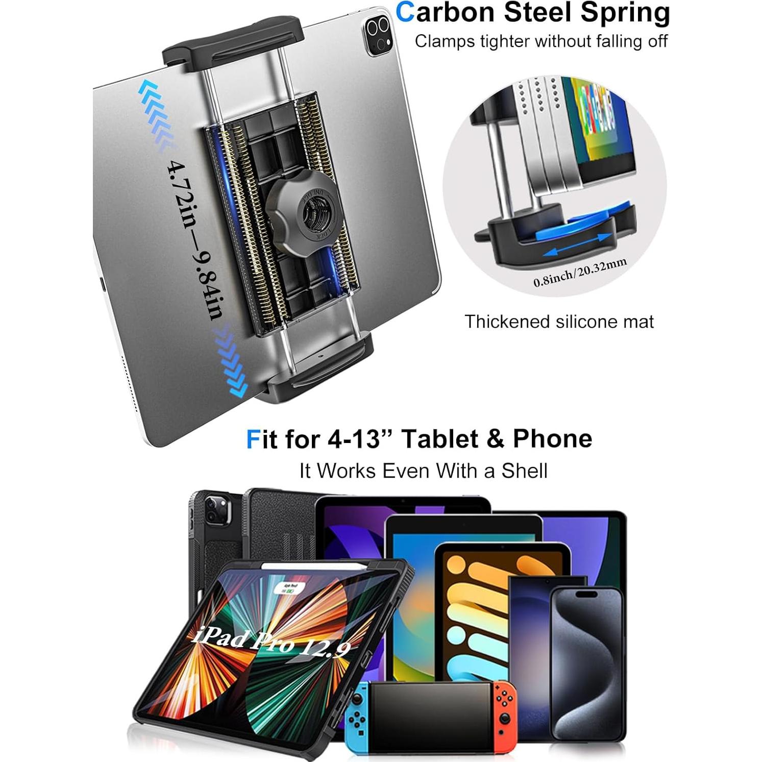 Soporte para Tableta Kolasels para Coche 50 cm Brazo Flexible