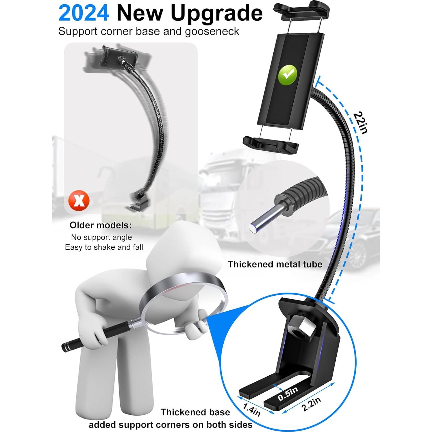 Soporte para Tableta Kolasels para Coche 50 cm Brazo Flexible