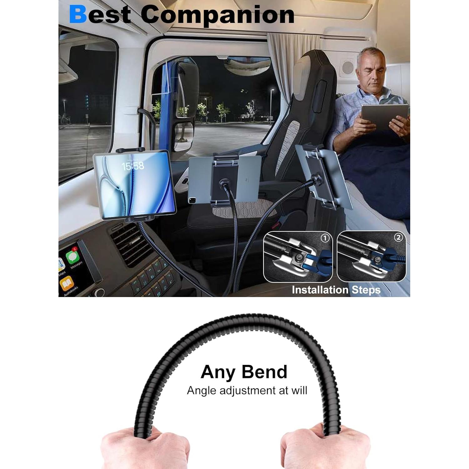 Soporte para Tableta Kolasels para Coche 50 cm Brazo Flexible