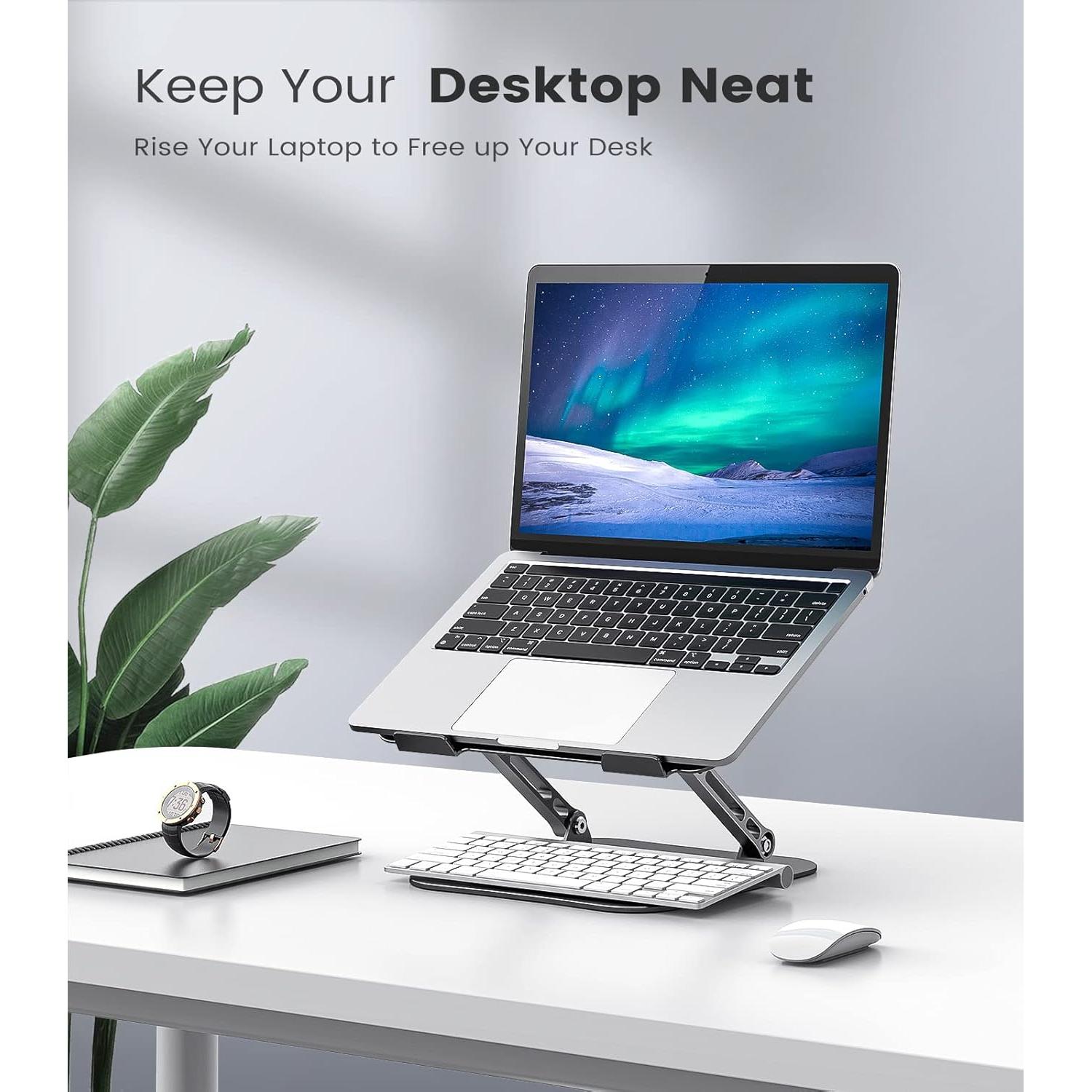 Soporte de Laptop Orlian ST01 Negro Ajustable Ergonómico