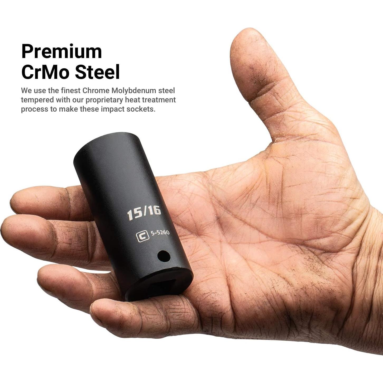 Juego de Enchufes de Impacto Profundo 1/2" Capri Tools 14 Piezas