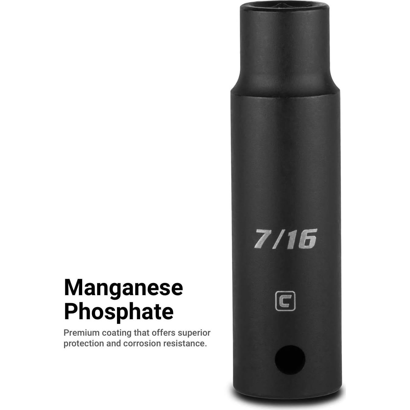 Juego de Enchufes de Impacto Profundo 1/2" Capri Tools 14 Piezas