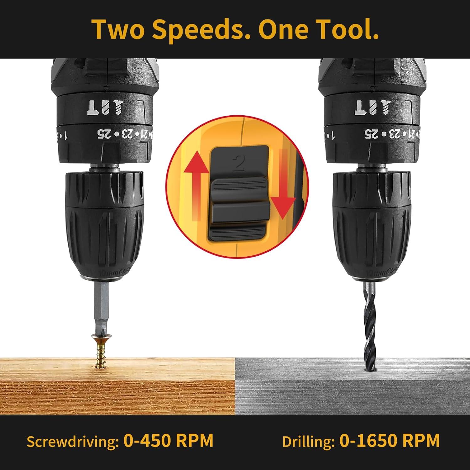 Taladro Inalámbrico Aseboy 20V con 1 Batería y Cargador