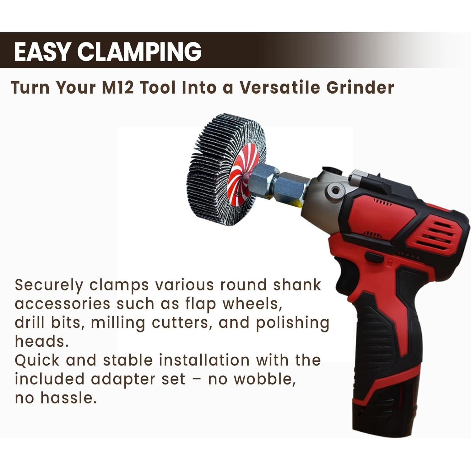 Adaptador de Mandril M9 Noyfemr para Pulidoras Milwaukee M12