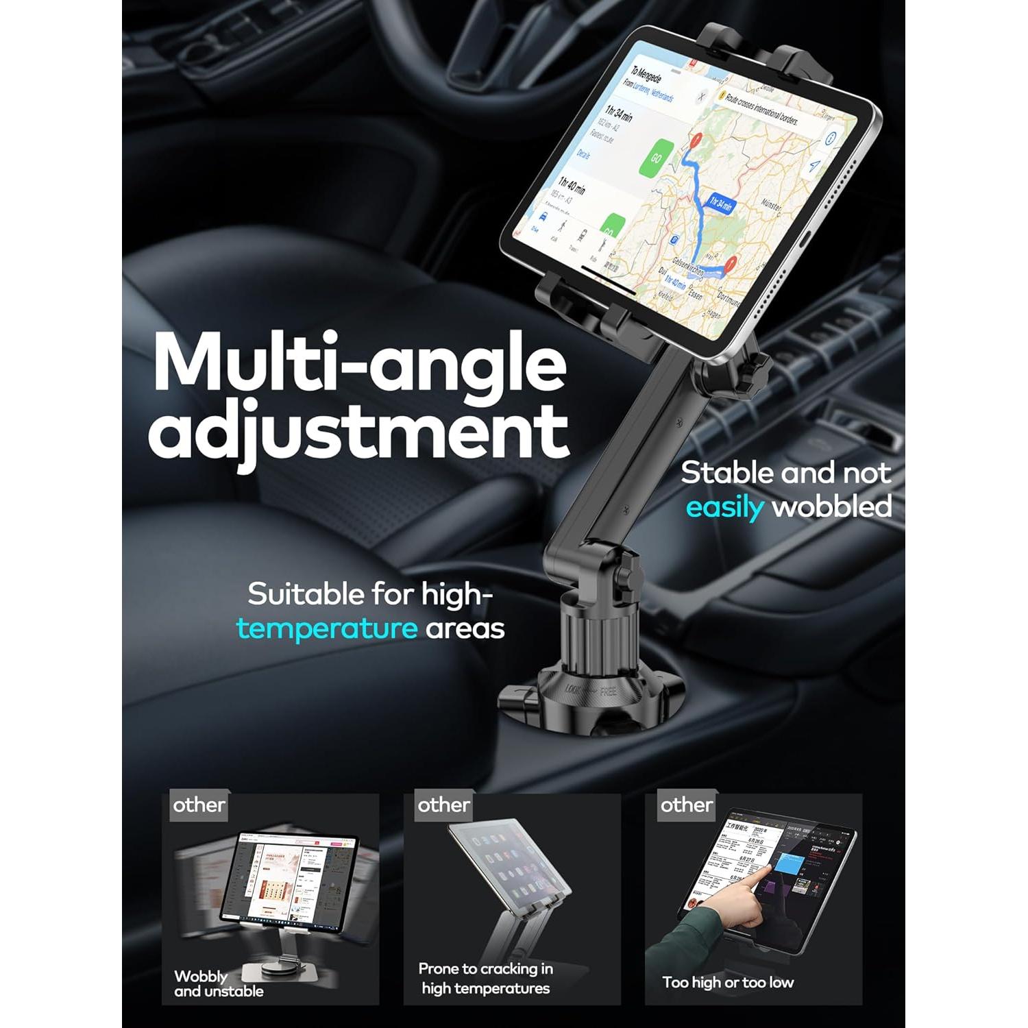 Soporte para Tablet TOPGO para Portavasos - Ajustable 360°