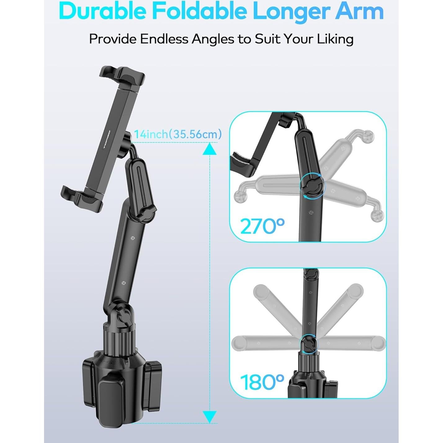 Soporte para Tablet TOPGO para Portavasos - Ajustable 360°