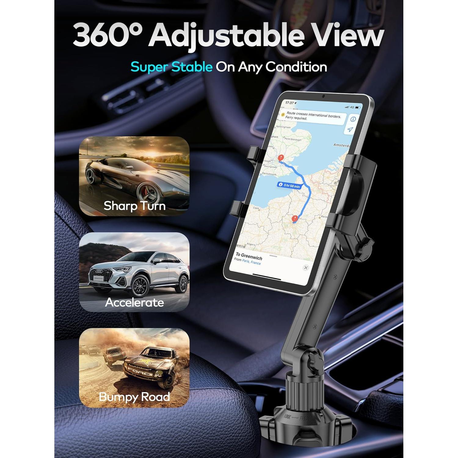 Soporte para Tablet TOPGO para Portavasos - Ajustable 360°