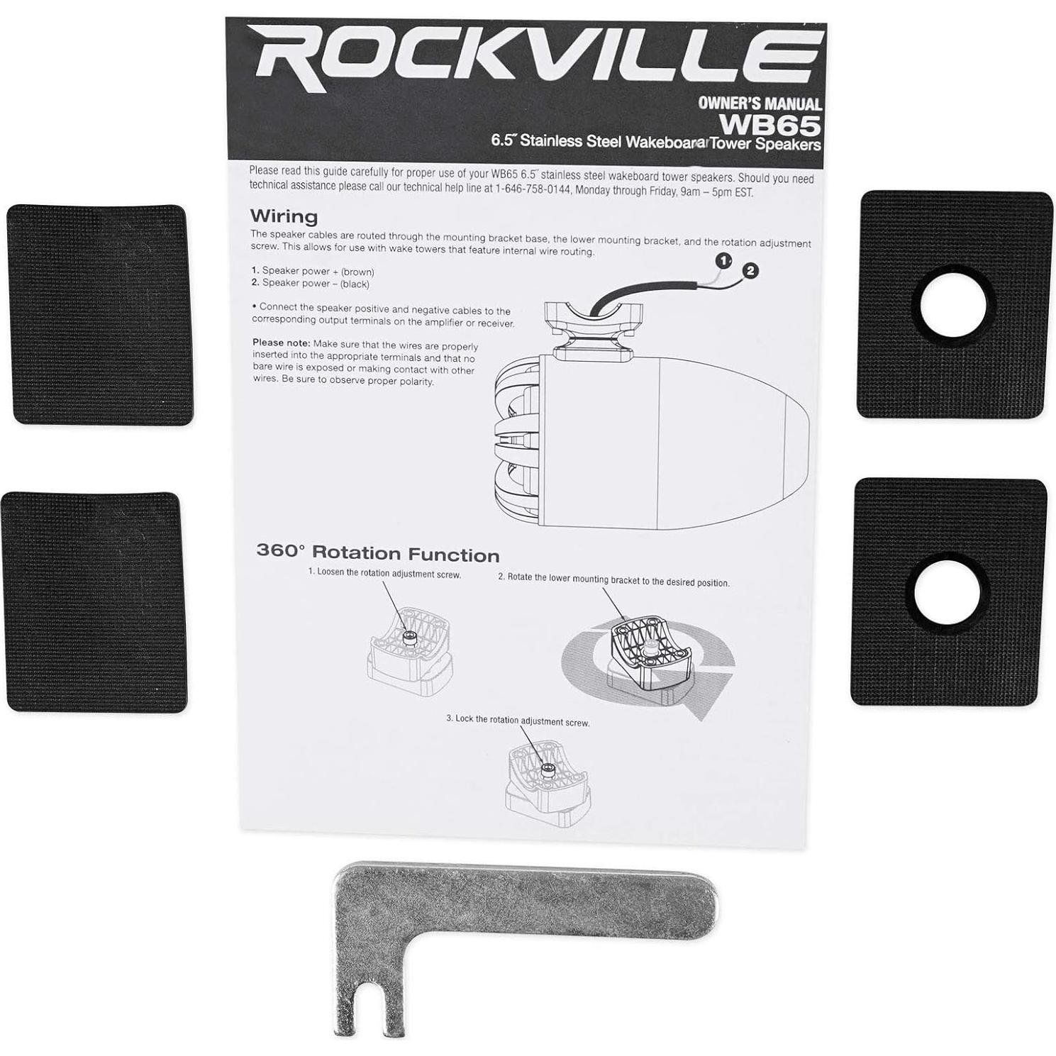 Altavoces de Torre Rockville WB65 6.5" 600W Impermeables