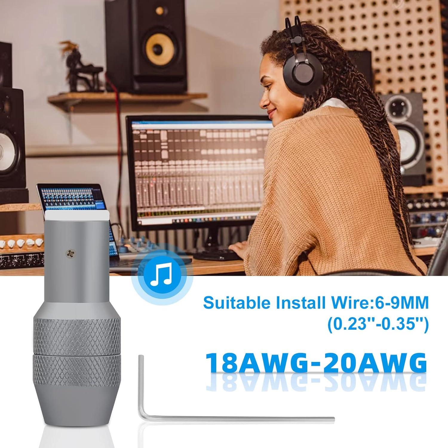 Conector hembra DIN 5 pines Monosaudio chapado en oro