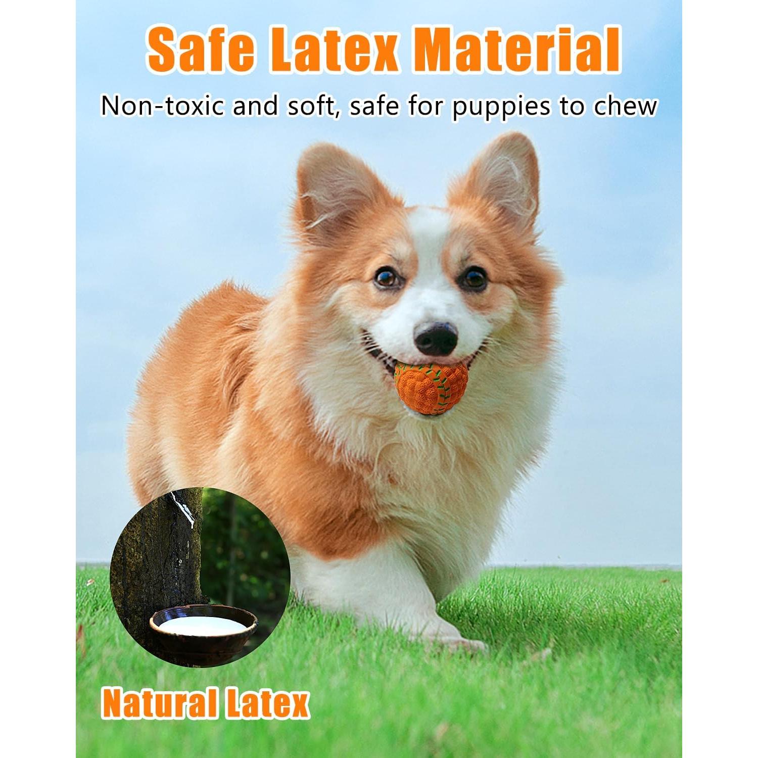 Pelotas Chirriantes para Perros KrauzPet 4 Paquete 6.1 cm