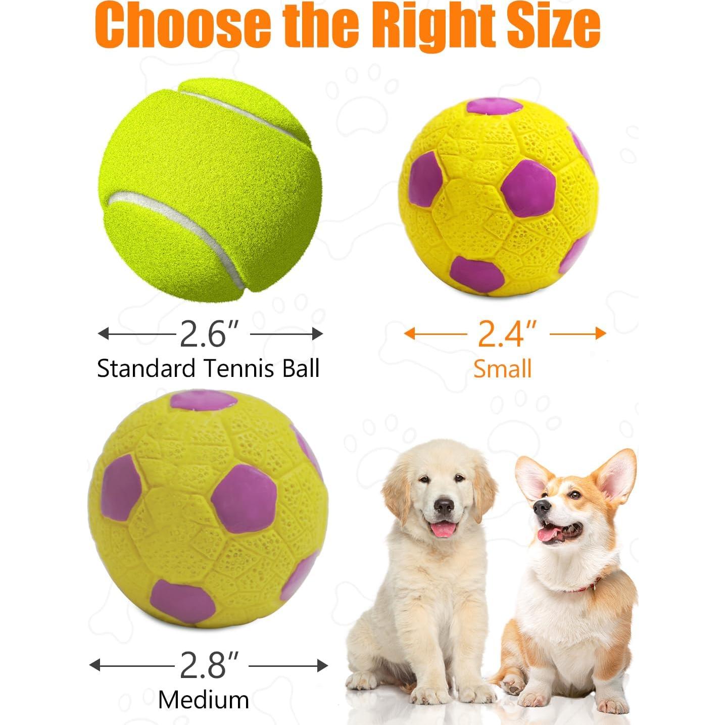 Pelotas Chirriantes para Perros KrauzPet 4 Paquete 6.1 cm