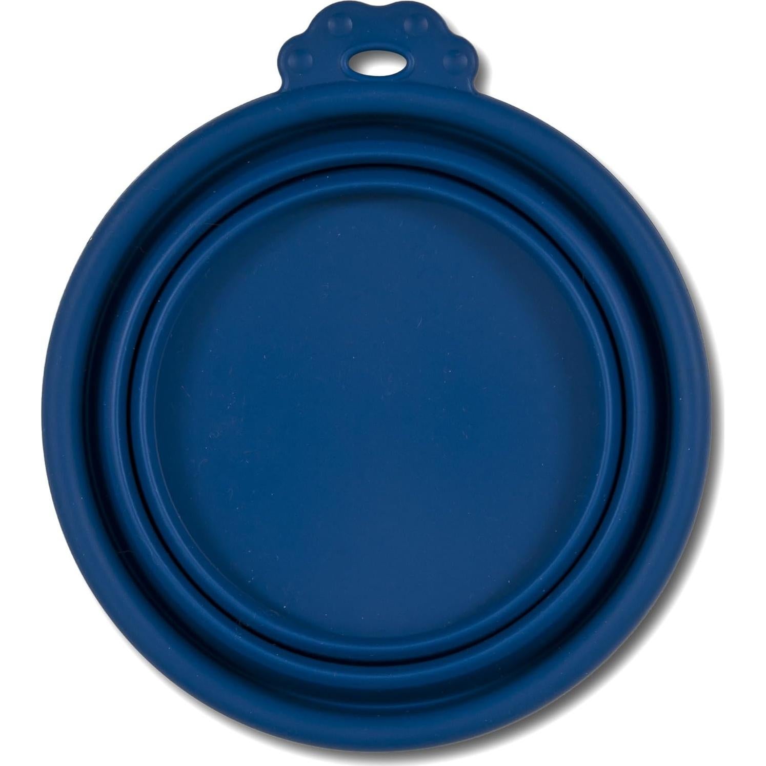 Tazón de Viaje Colapsable Doskocil 3 Tazas Silicona Azul Marino