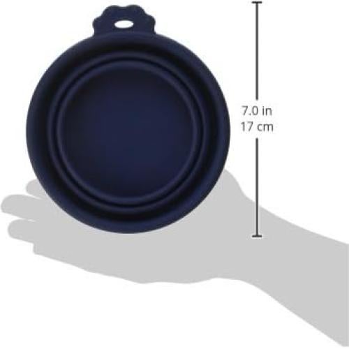 Tazón de Viaje Colapsable Doskocil 3 Tazas Silicona Azul Marino