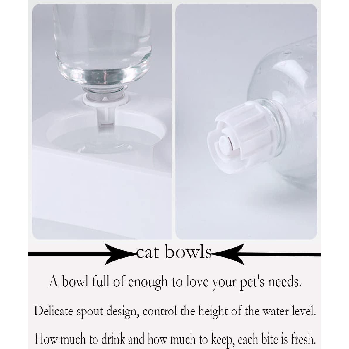 Cuencos Elevados para Gatos Marchul, Doble Cuenco Inclinación 15°