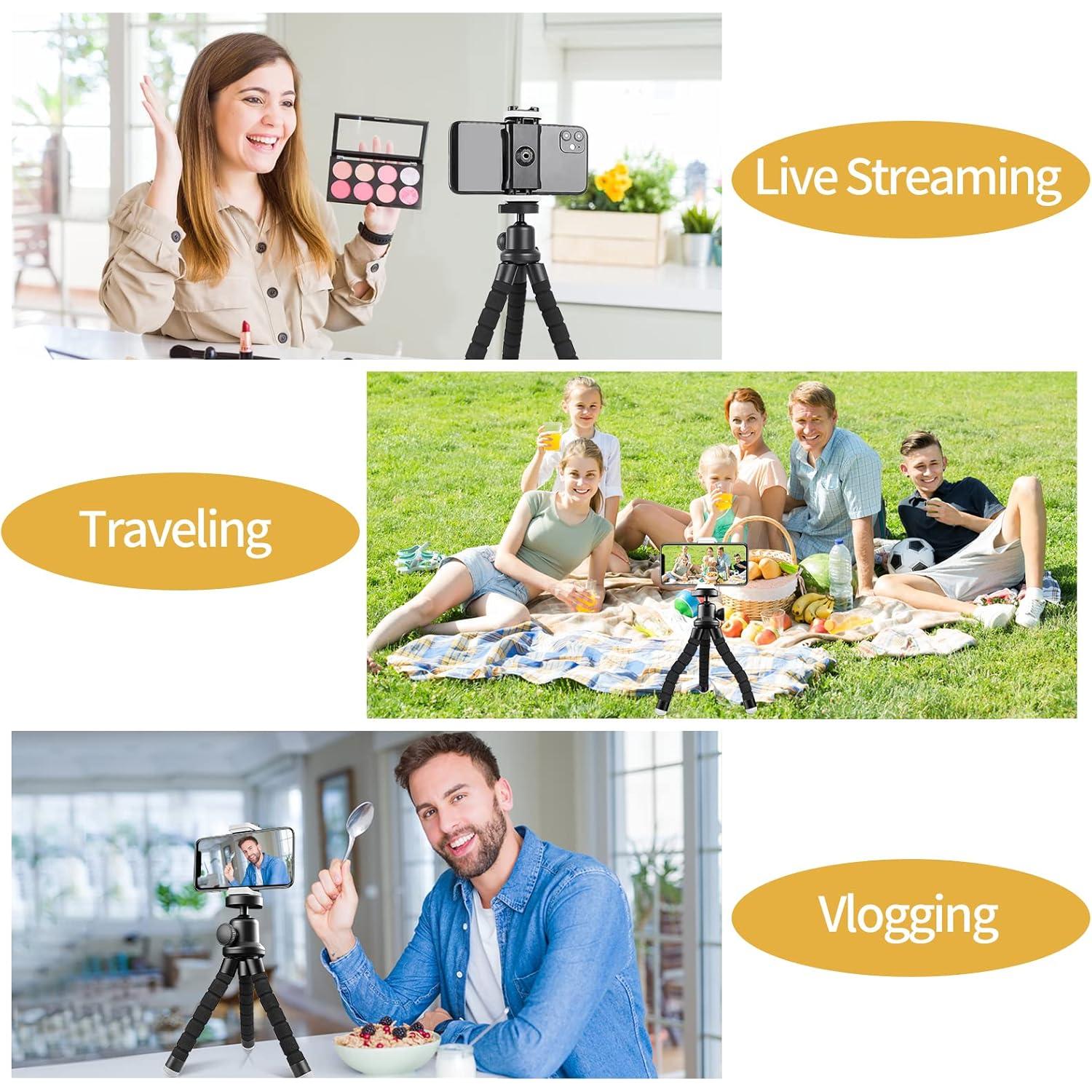 Trípode Sensyne Mini Flexible para Teléfono y Control Remoto