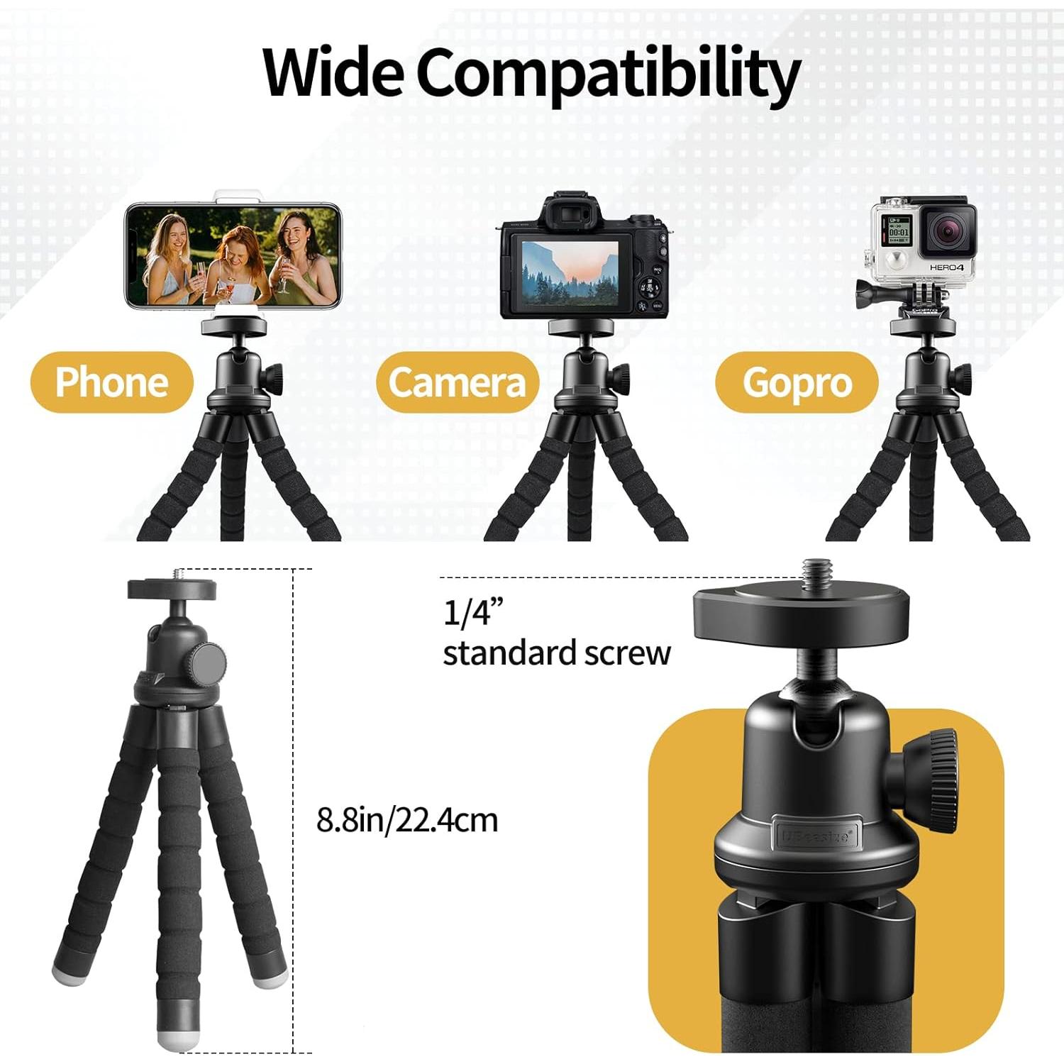 Trípode Sensyne Mini Flexible para Teléfono y Control Remoto