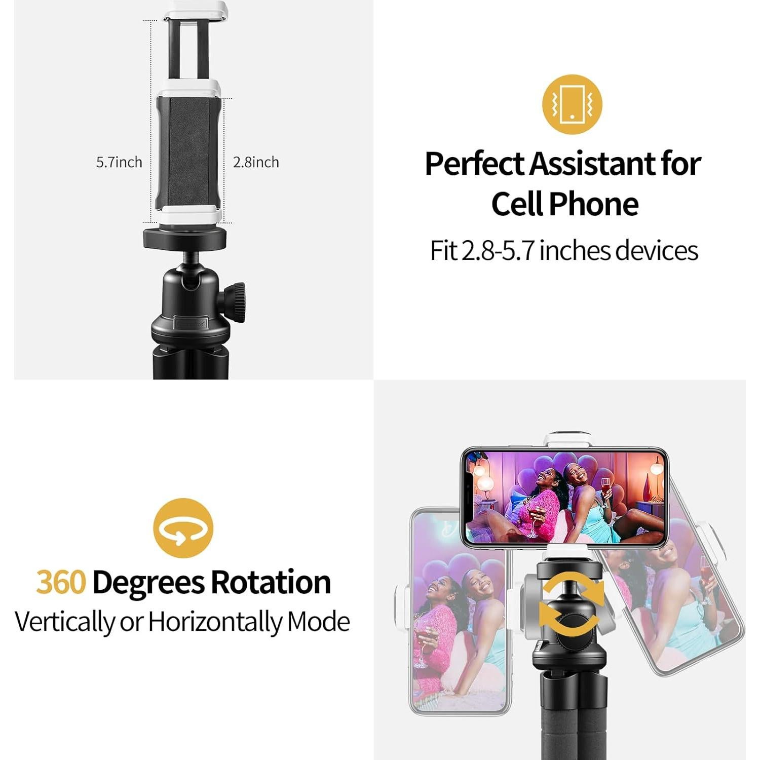 Trípode Sensyne Mini Flexible para Teléfono y Control Remoto