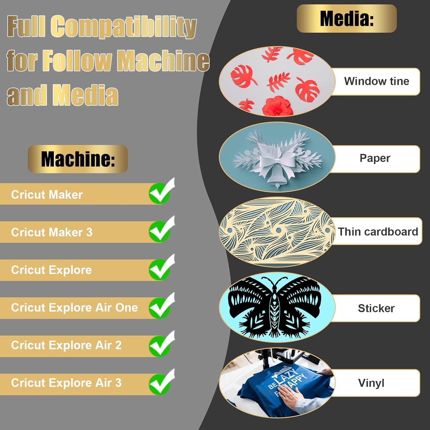 20 Cuchillas de Punta Fina Luxiv para Cricut Maker y Explore