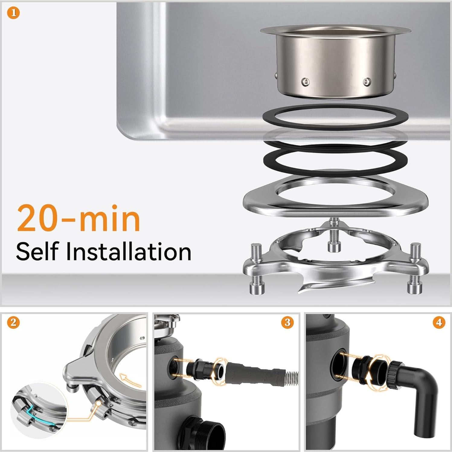 Triturador de Basura Chooba 0.75HP Inoxidable Silencioso