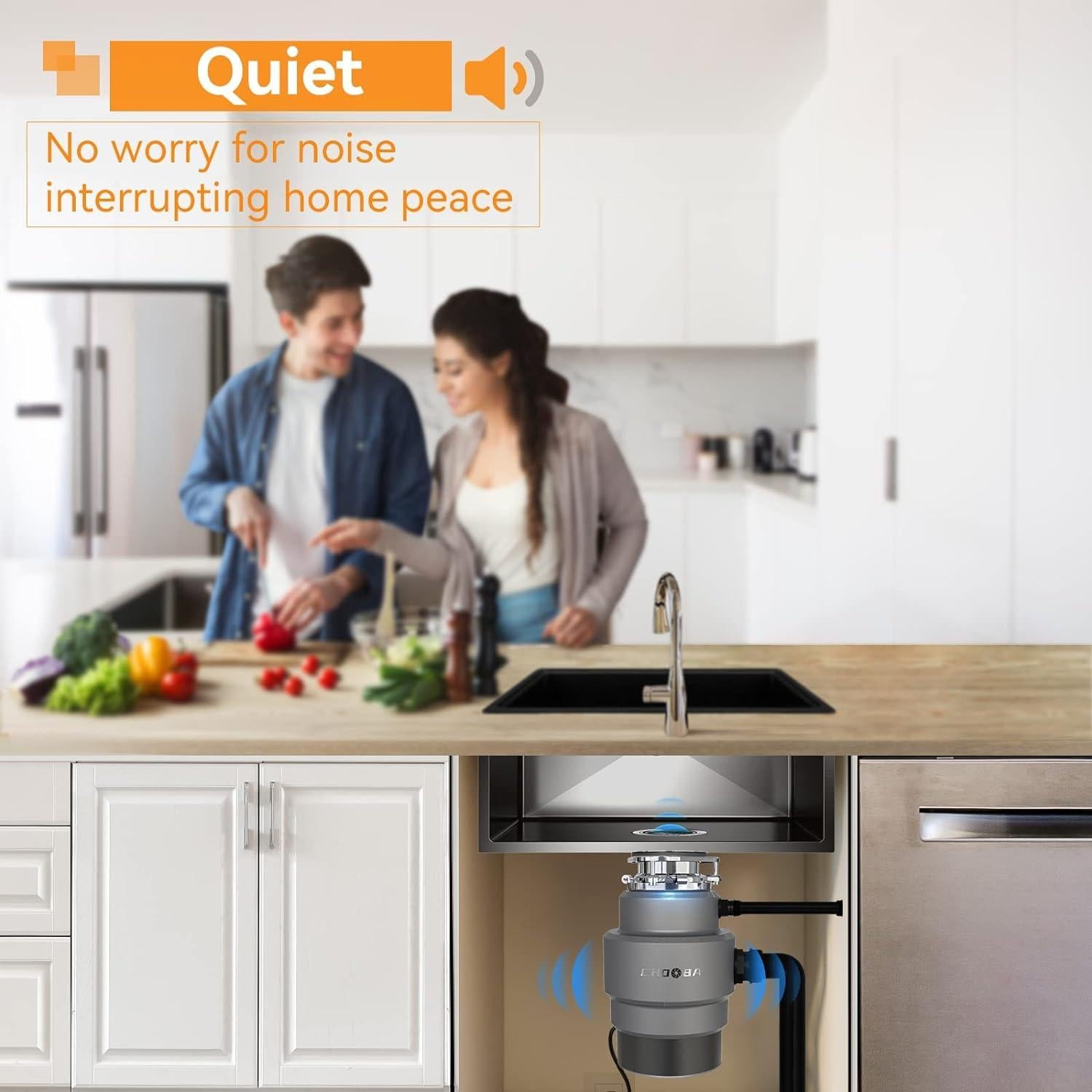 Triturador de Basura Chooba 0.75HP Inoxidable Silencioso