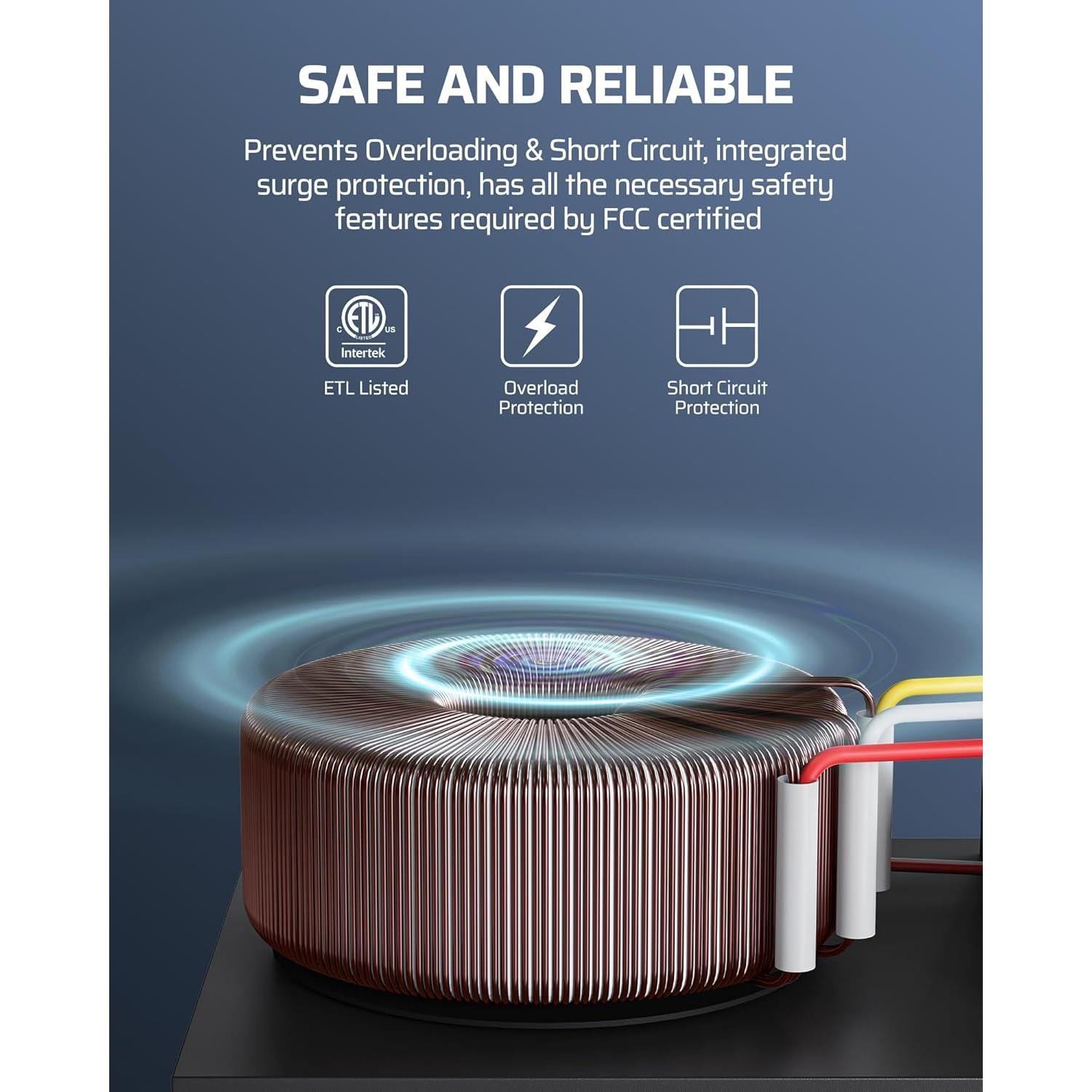 Transformador de Paisaje Inteligente DEWENWILS 200W 3 Salidas