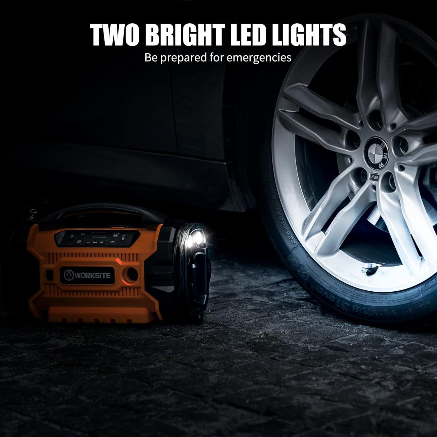 Compresor de Aire Inflador de Llantas WORKSITE 160 PSI Naranja