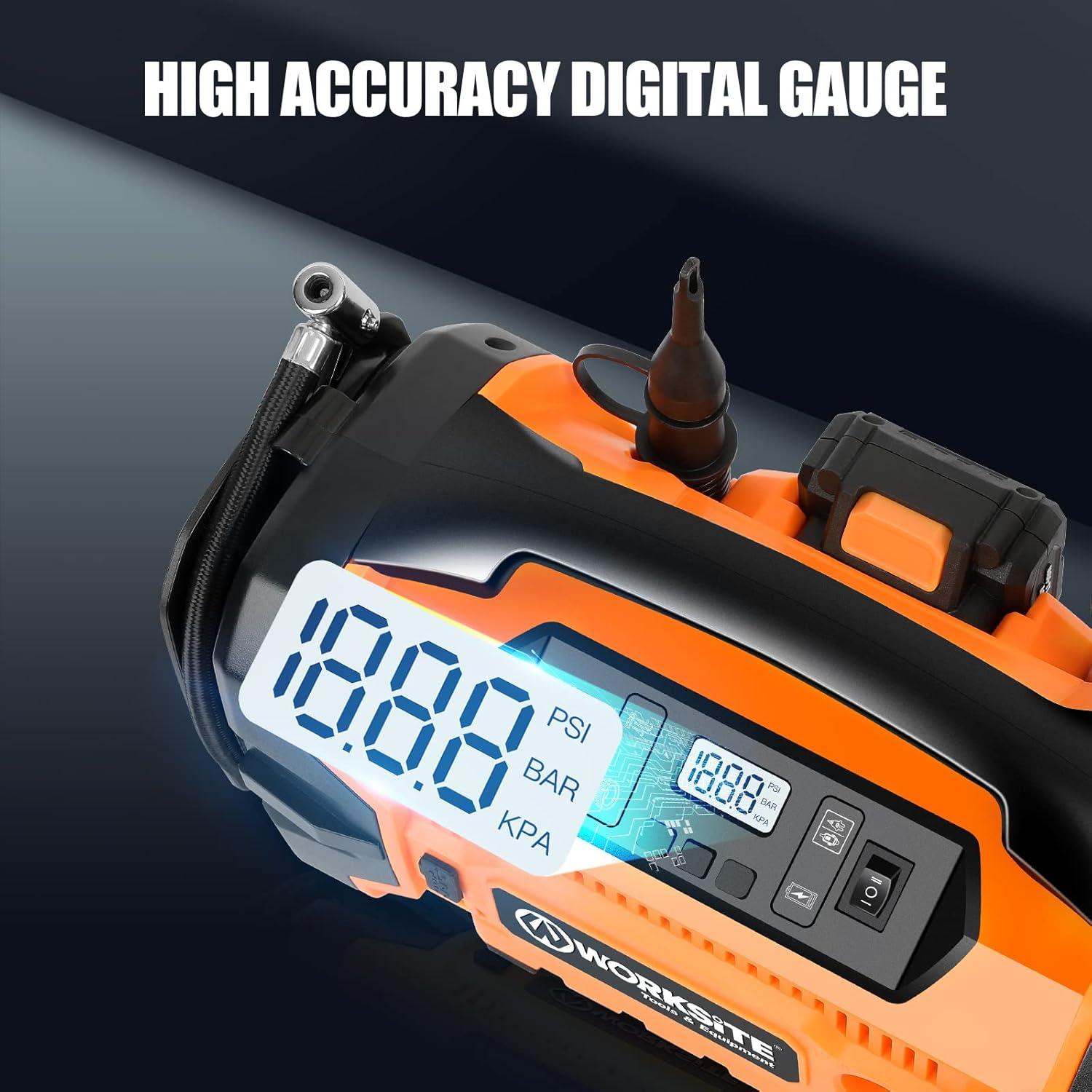 Compresor de Aire Inflador de Llantas WORKSITE 160 PSI Naranja