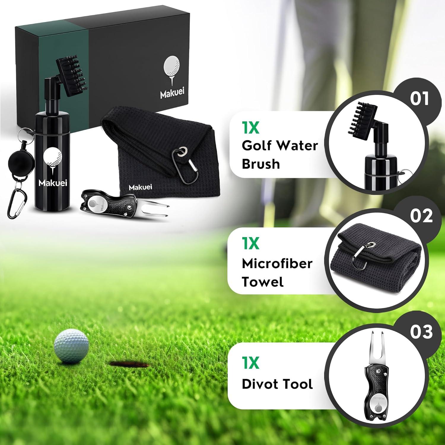 Kit de Golf Makuei con Toalla y Herramienta de Divot