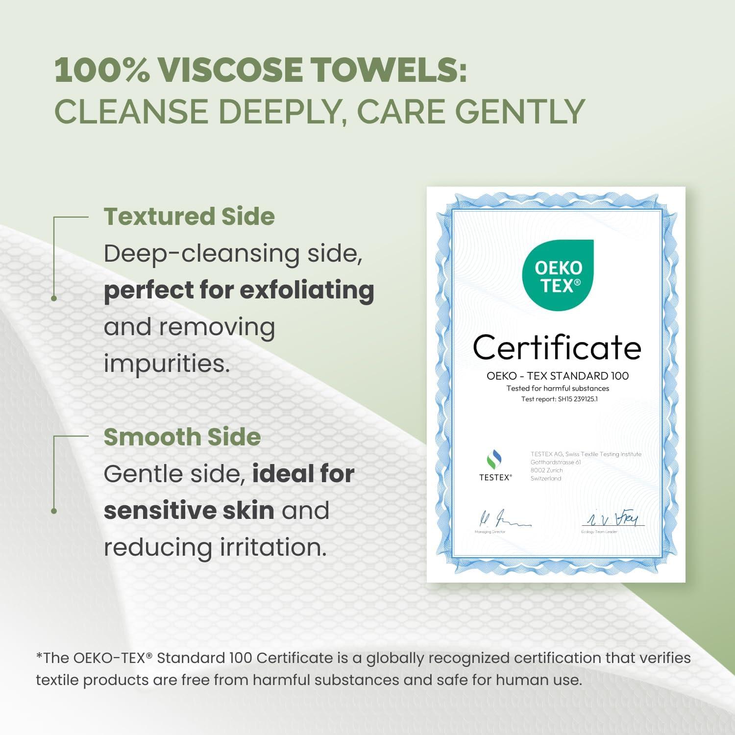 Toallas Desechables Faciales Plantifique XL 30x30 cm - 100% Viscosa