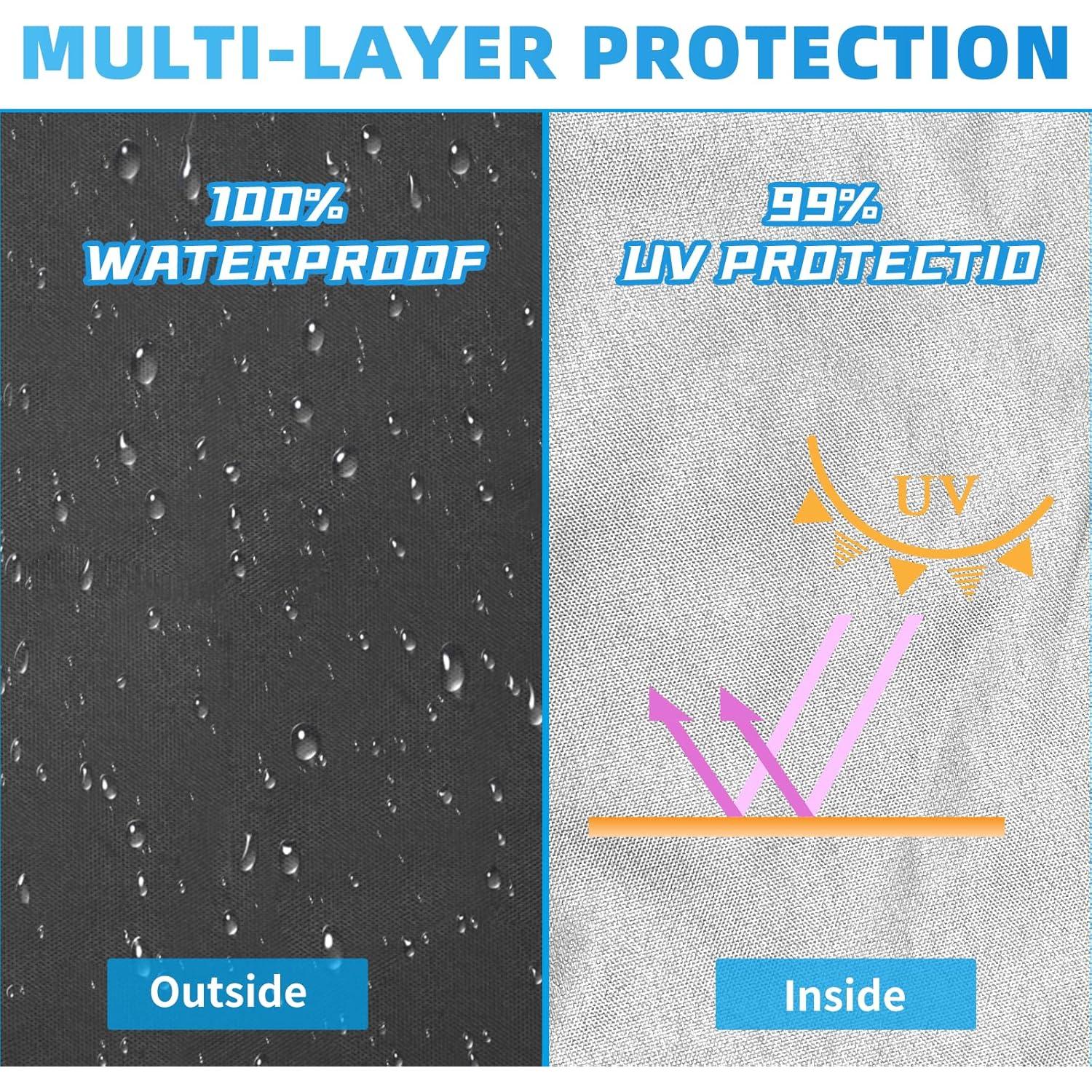 Pared Lateral Carpa 8x8 Joramoy Impermeable UV Negro