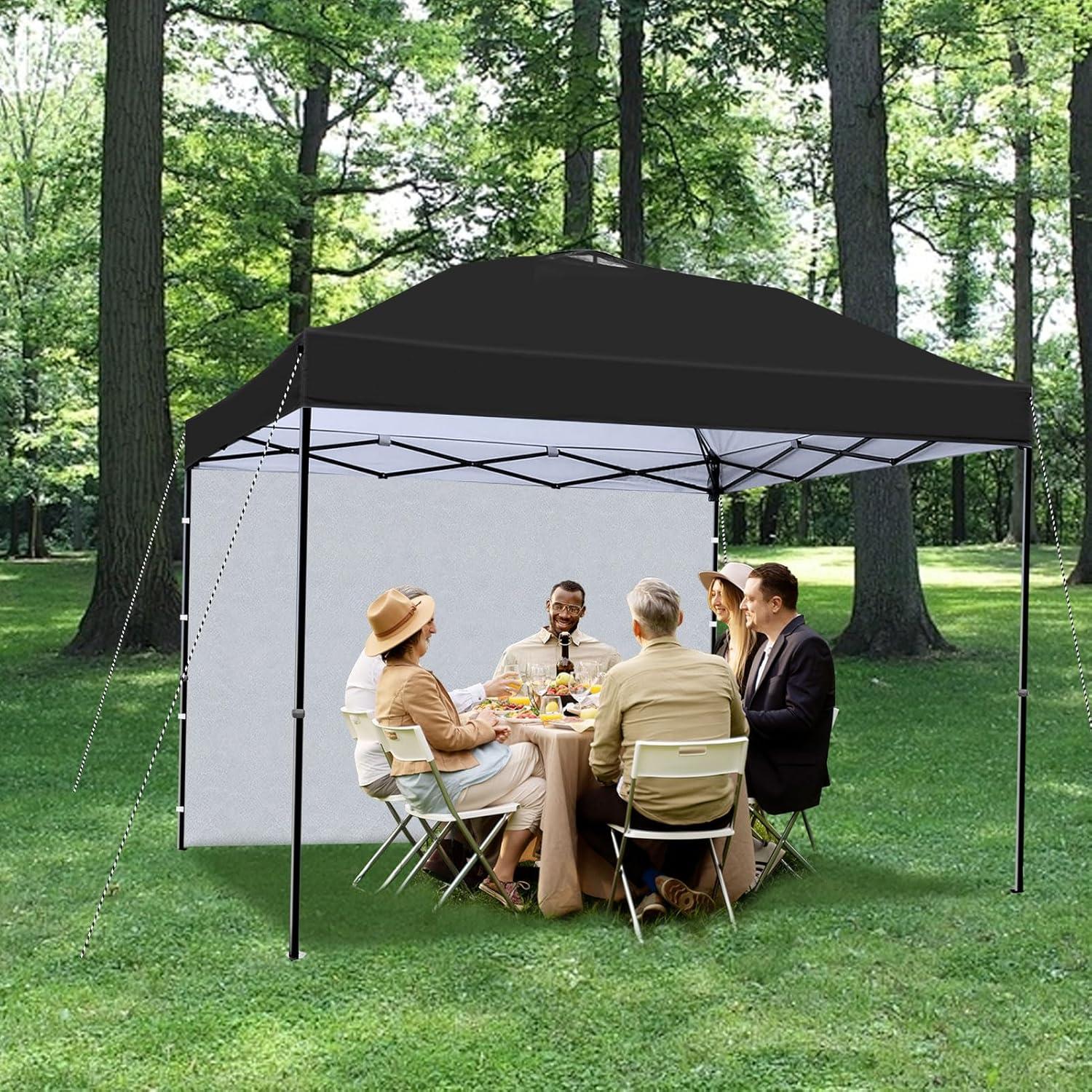 Pared Lateral Carpa 8x8 Joramoy Impermeable UV Negro